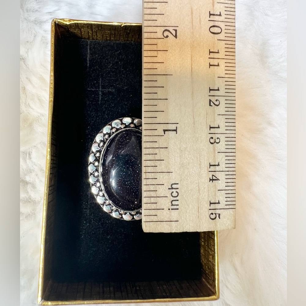 Blue Sunstone Ring size 7 - Picture 5 of 6